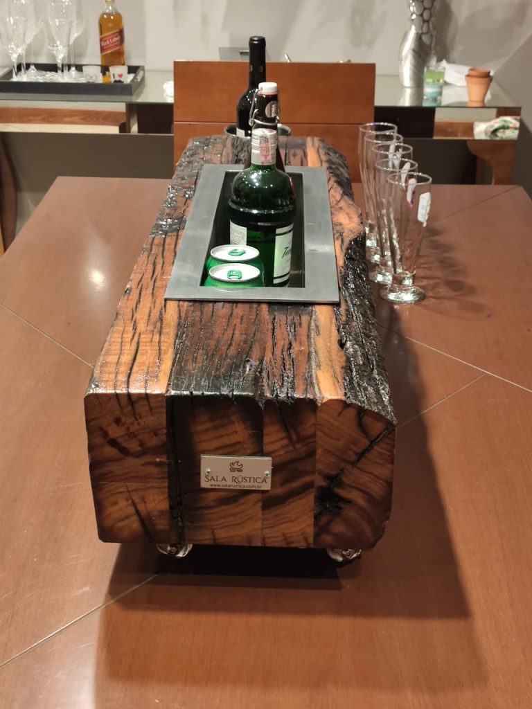 lareira ecológica mesa de jantar sala rústica